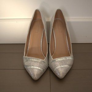 Silver Sparkling Pumps